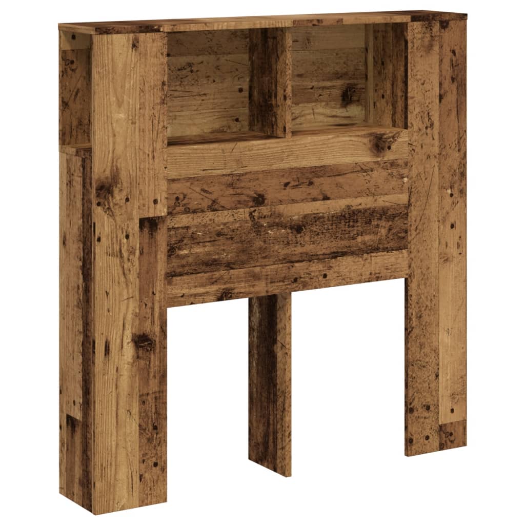 Hodegavl med hylle gammelt tre 100x18,5x102,5 cm konstruert tre