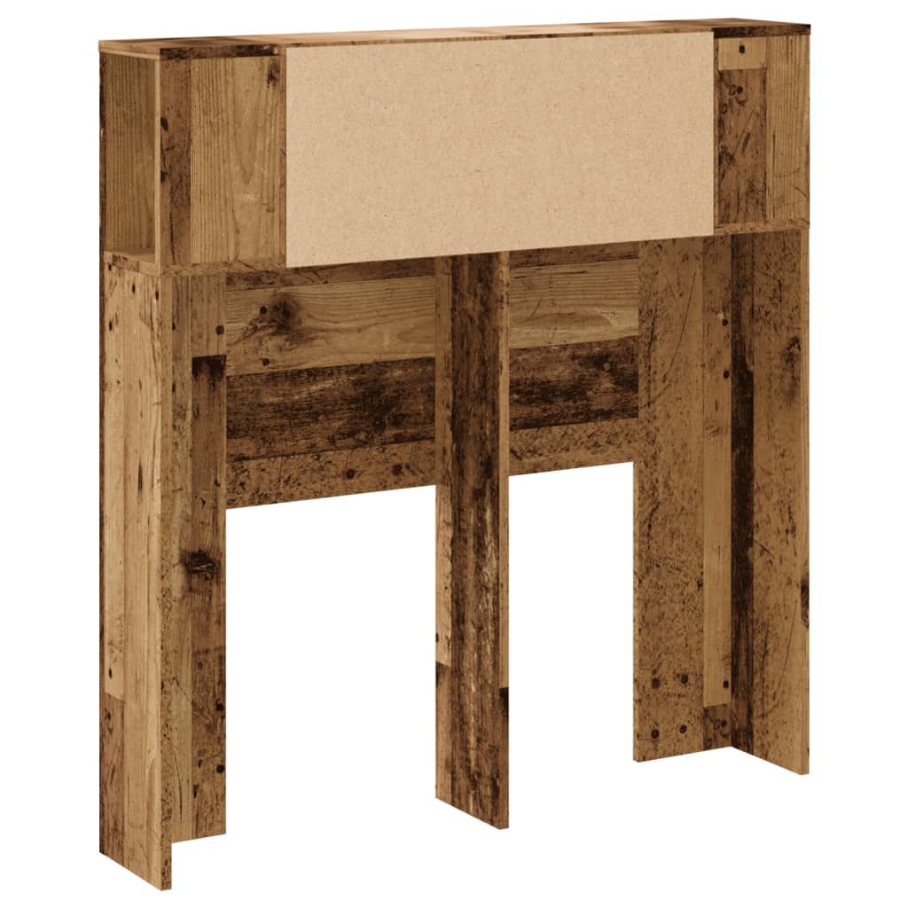 Hodegavl med hylle gammelt tre 100x18,5x102,5 cm konstruert tre