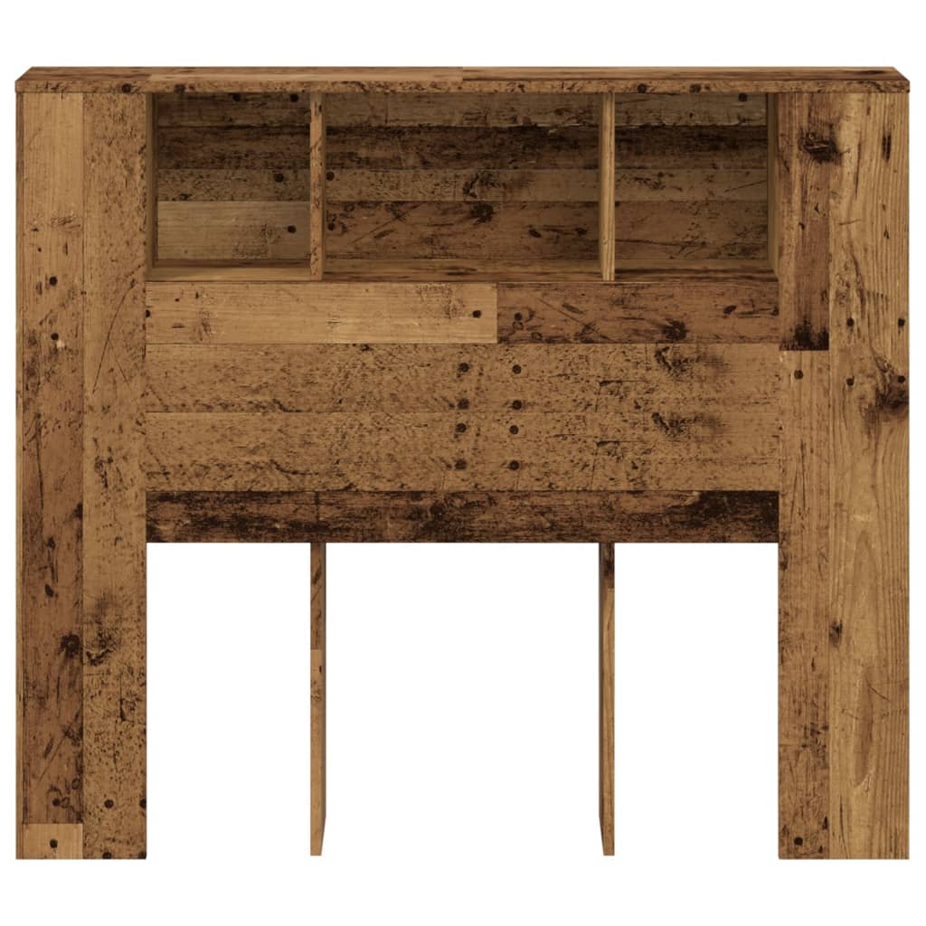 Hodegavl med hylle gammelt tre 120x19x104,5 cm konstruert tre