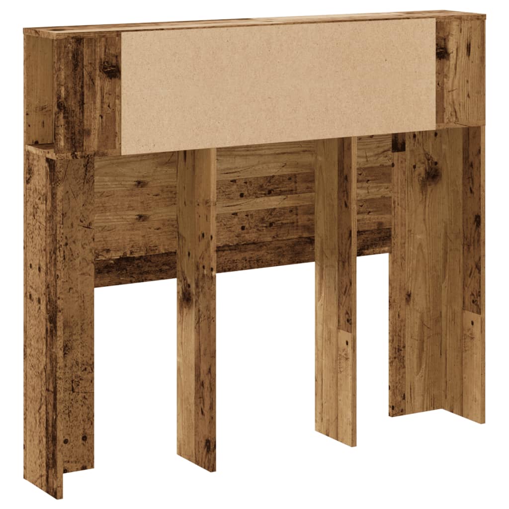 Hodegavl med hylle gammelt tre 120x19x104,5 cm konstruert tre