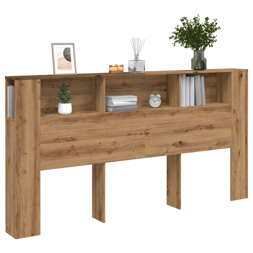 Hodegavl med hyller artisan eik 200x19x103,5 cm konstruert tre