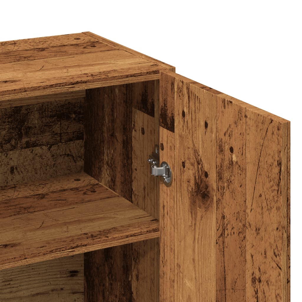 Skjenk gammelt tre 70x34x90 cm konstruert tre