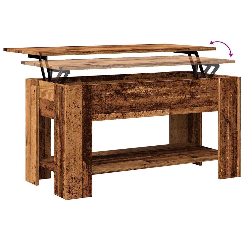 Salongbord gammelt tre 101x49x52 cm konstruert tre