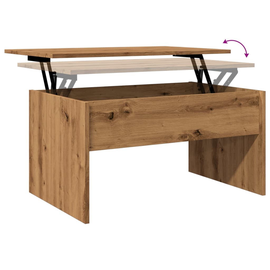 Salongbord brun eik 80x50,5x41,5 cm konstruert tre