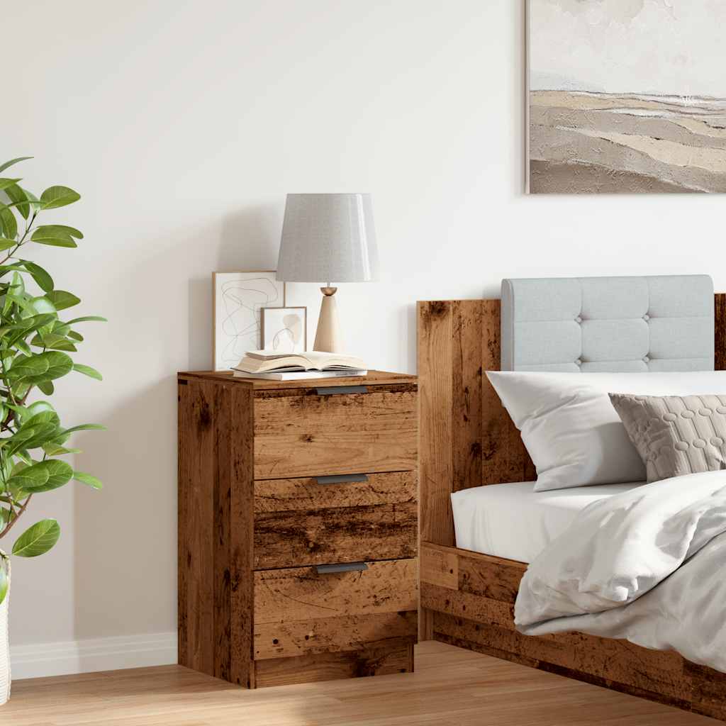 Nattbord gammelt tre 40x36x65 cm konstruert tre