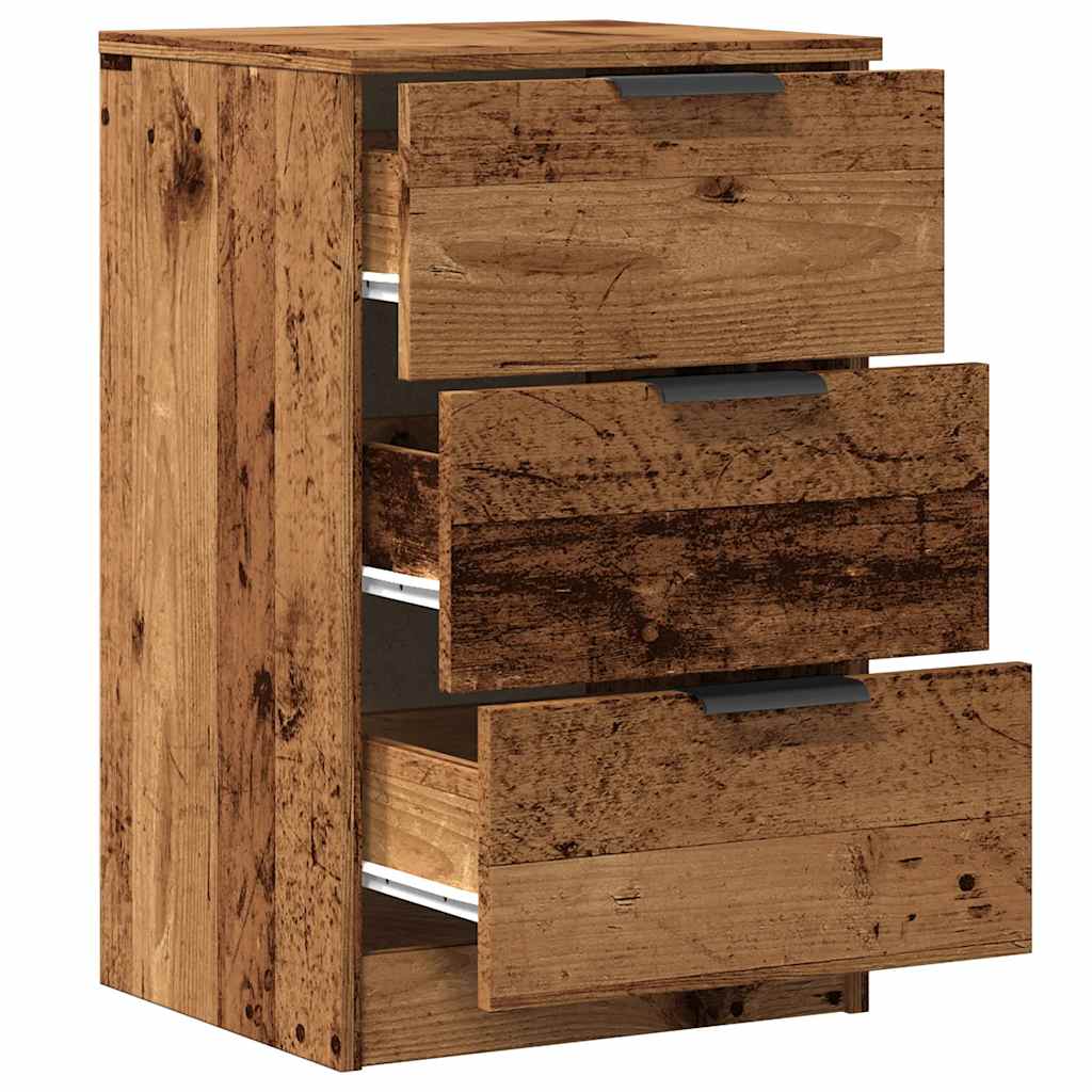 Nattbord 2 stk gammelt tre 40x36x65 cm konstruert tre