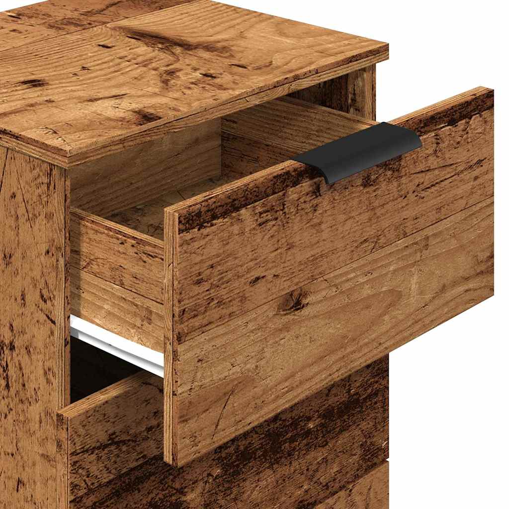 Nattbord 2 stk gammelt tre 40x36x65 cm konstruert tre