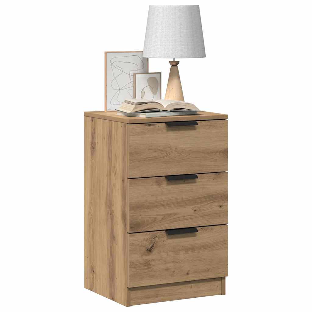 Nattbord 2 stk artisan eik 40x36x65 cm konstruert tre