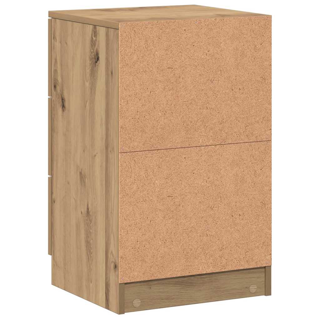 Nattbord 2 stk artisan eik 40x36x65 cm konstruert tre