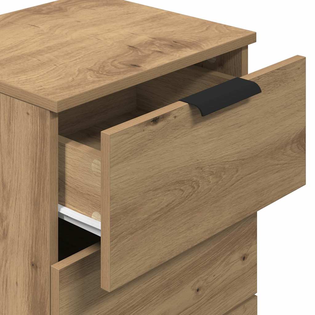 Nattbord 2 stk artisan eik 40x36x65 cm konstruert tre