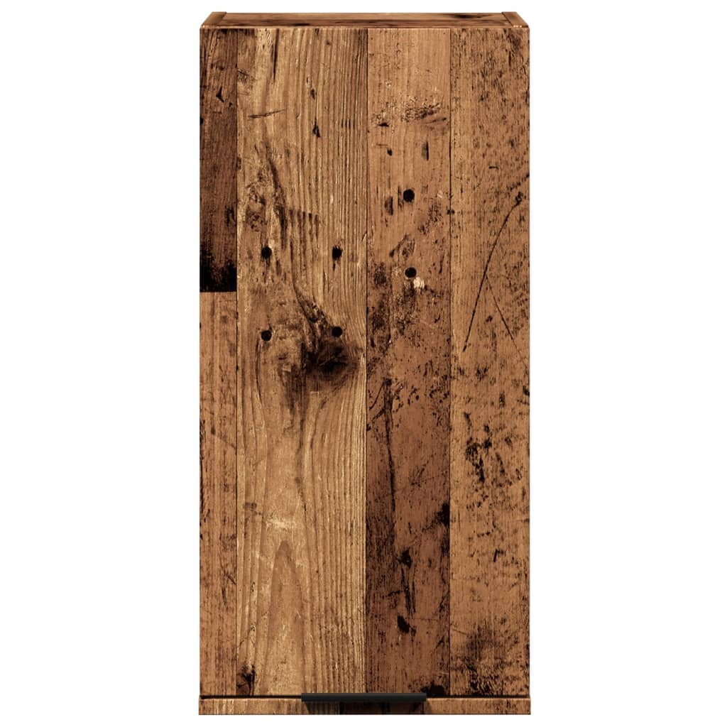 Vegghengt baderomsskap gammel tre 32x20x67 cm