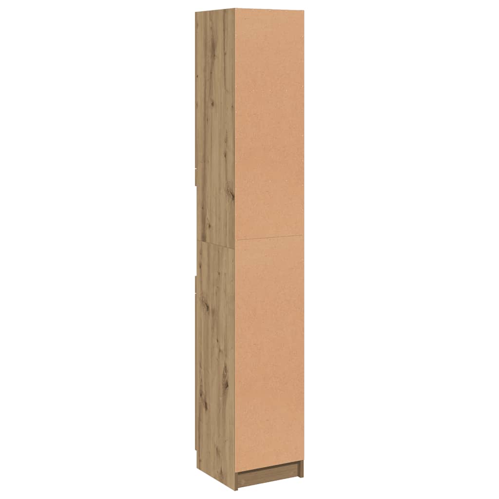 Baderomsskap artisan eik 32x34x188,5 cm konstruert tre