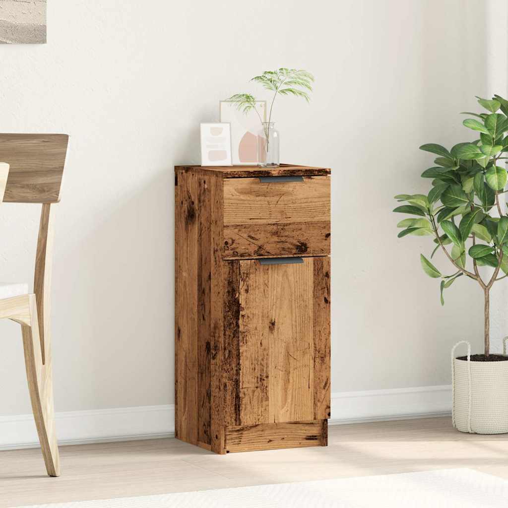 Skjenk gammelt tre 30x30x70 cm konstruert tre