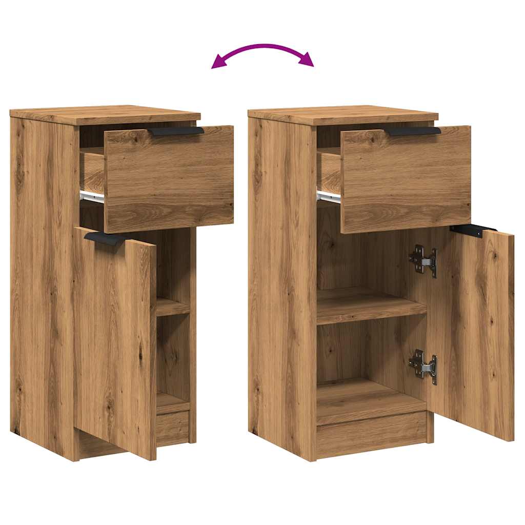 Skjenker 2 stk artisan eik 30x30x70 cm konstruert tre