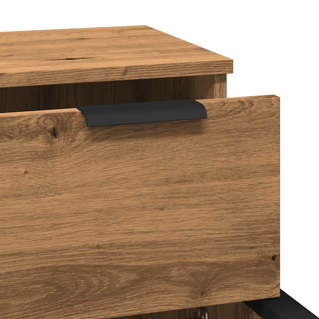 Skjenker 2 stk artisan eik 30x30x70 cm konstruert tre