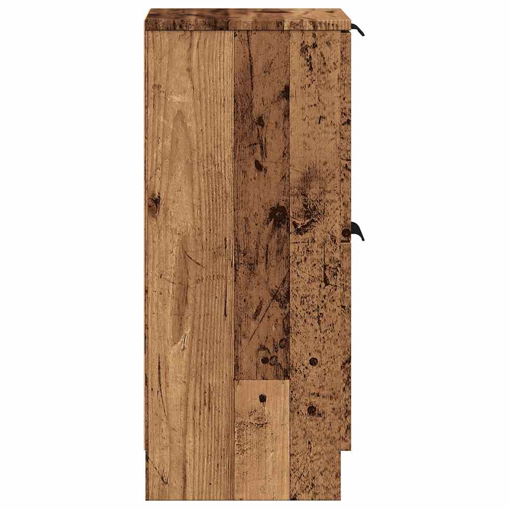 Skjenk gammelt tre 30x30x70 cm konstruert tre