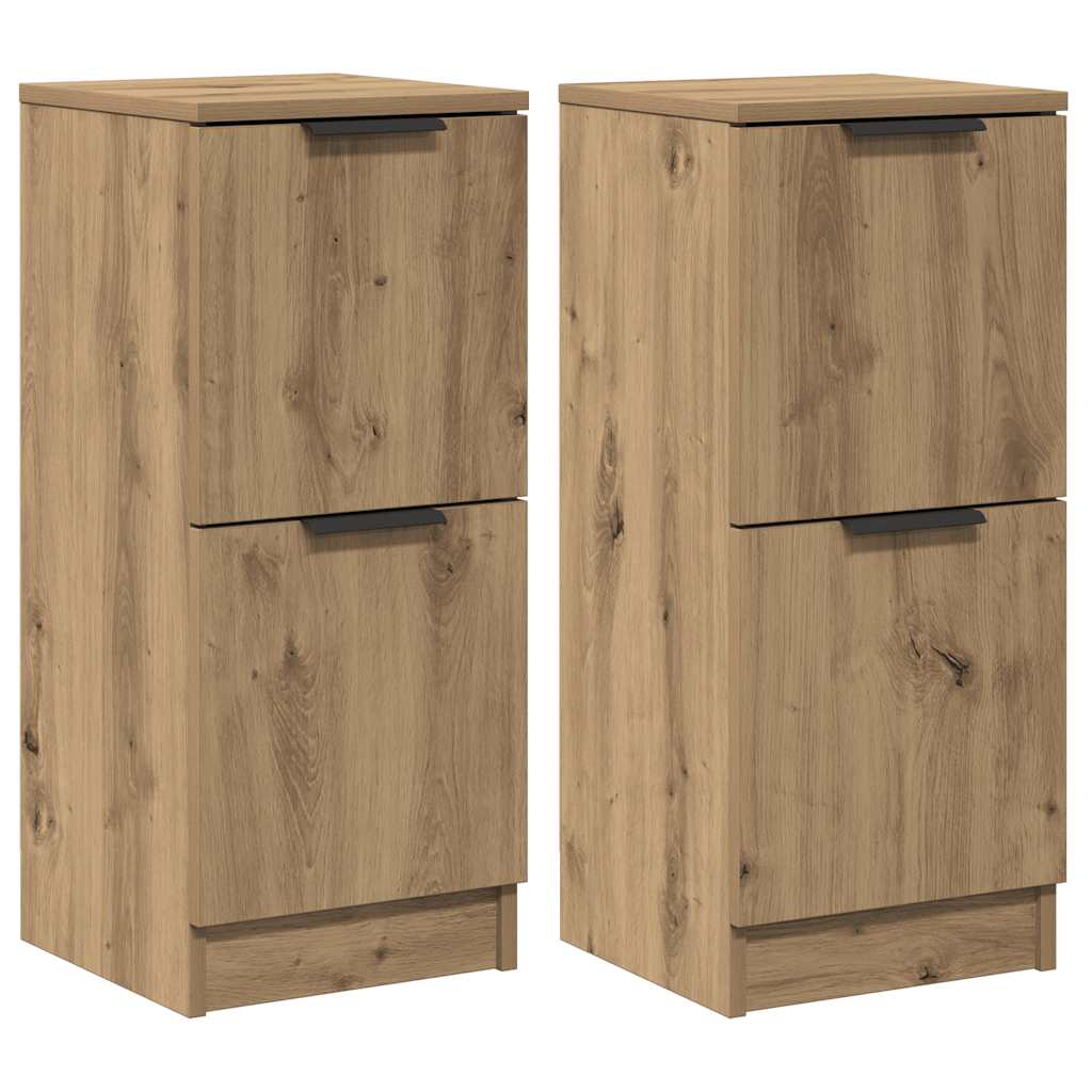Skjenker 2 stk artisan eik 30x30x70 cm konstruert tre