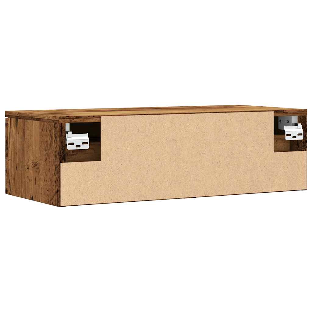 Veggskap gammelt tre 68x30x20 cm konstruert tre