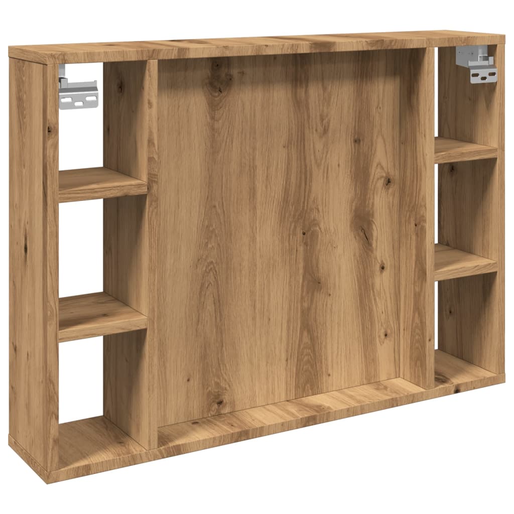 Sminkebord med LED artisan eik 76x15x55 cm konstruert tre