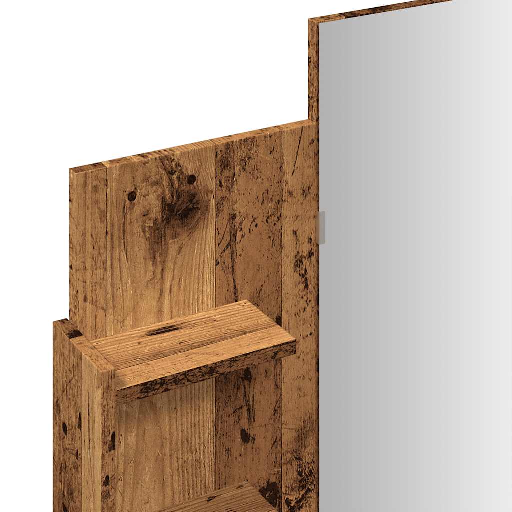 Sminkebord med speil gammelt tre 96x39x142 cm