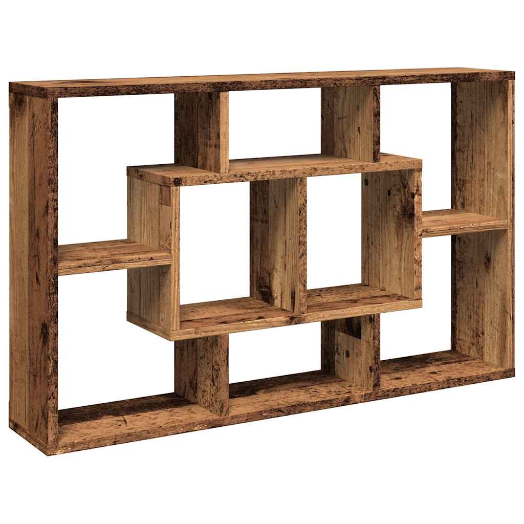 Vegghylle gammelt tre 85x16x52,5 cm konstruert tre