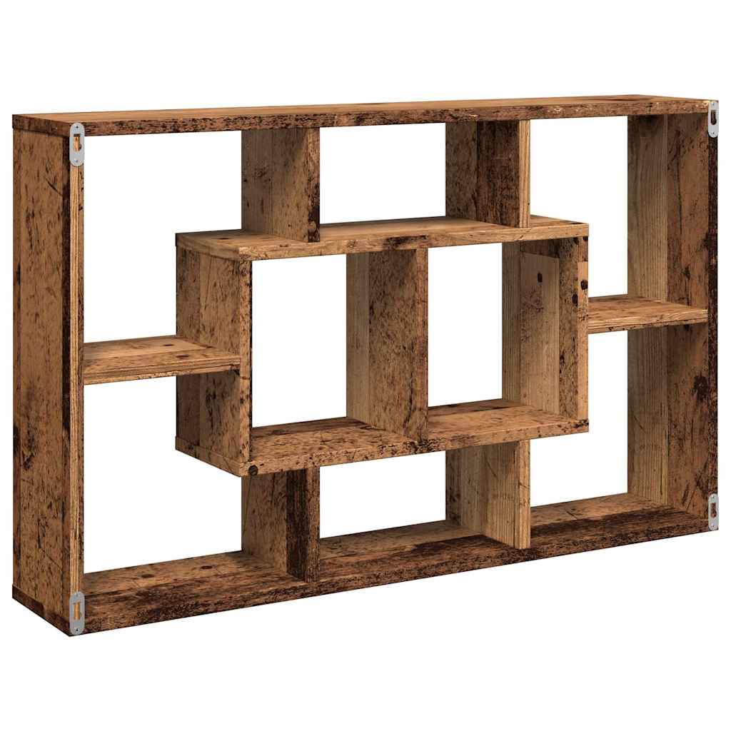 Vegghylle gammelt tre 85x16x52,5 cm konstruert tre