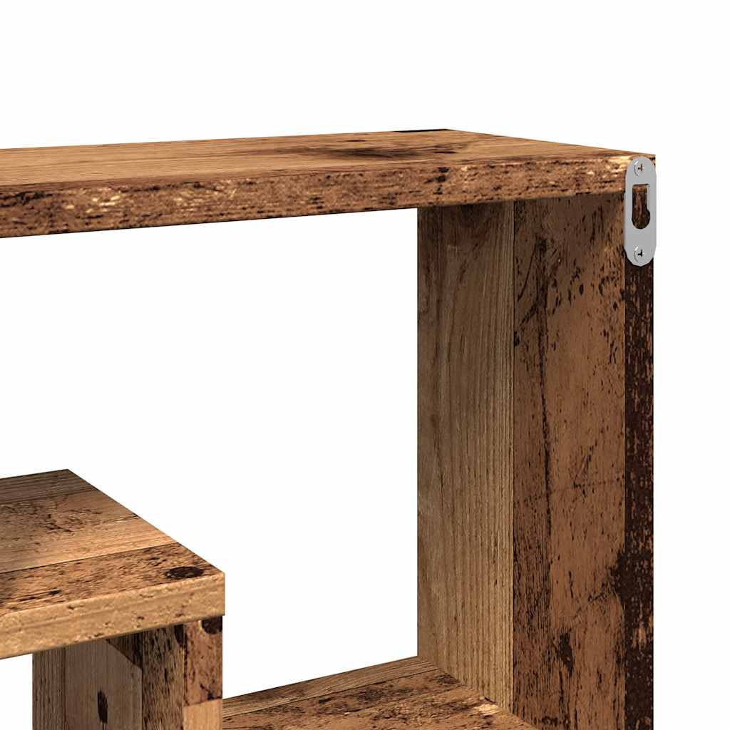Vegghylle gammelt tre 85x16x52,5 cm konstruert tre