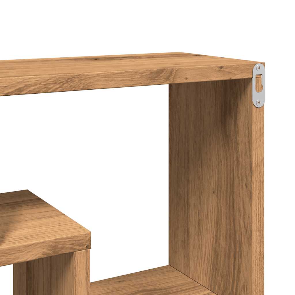 Vegghylle håndverkseik 85x16x52,5 cm konstruert tre