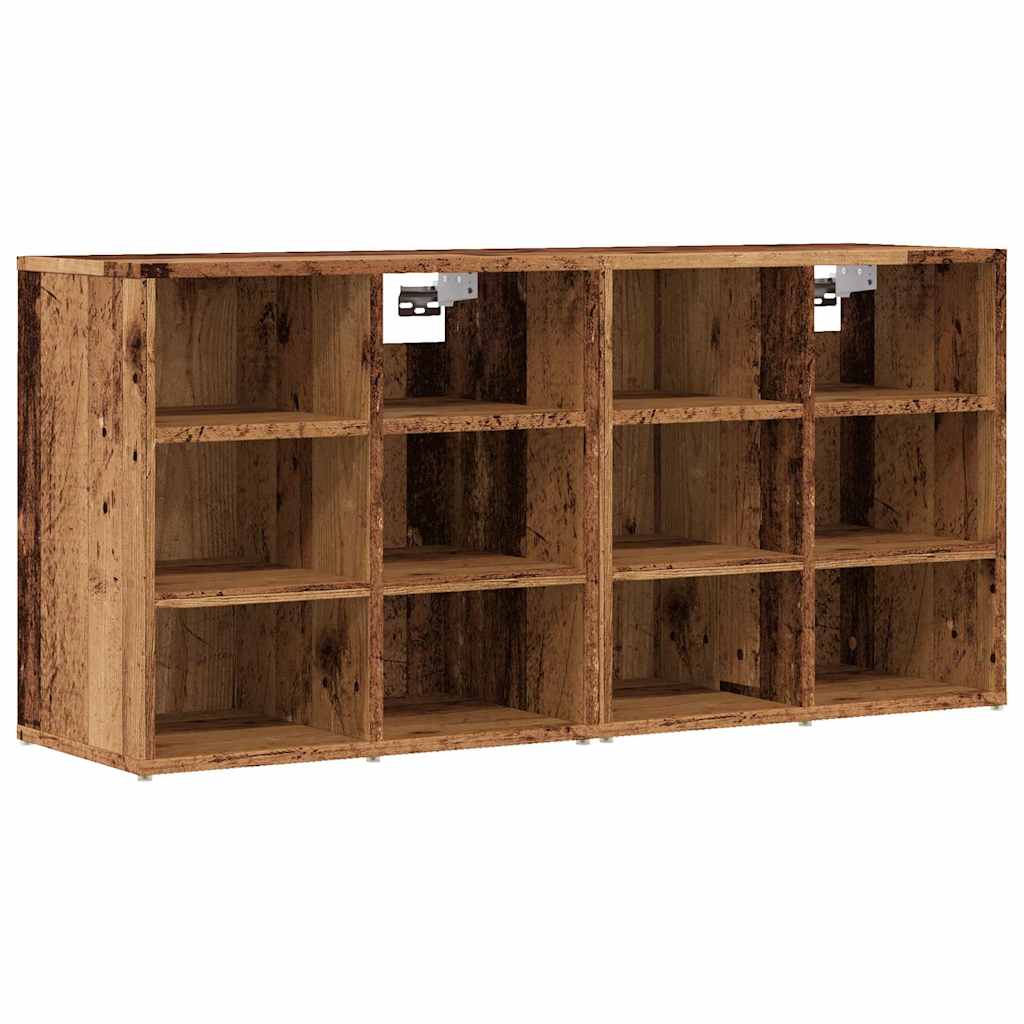Skoskap 2 stk gammelt tre 52x30x50 cm