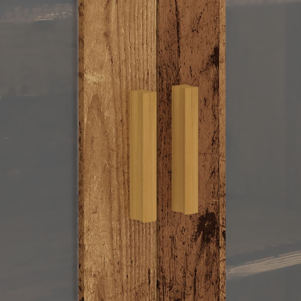 Hengende veggskap gammelt tre 69,5x34x90 cm