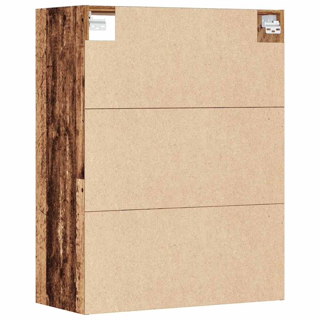 Hengende veggskap gammelt tre 69,5x32,5x90 cm