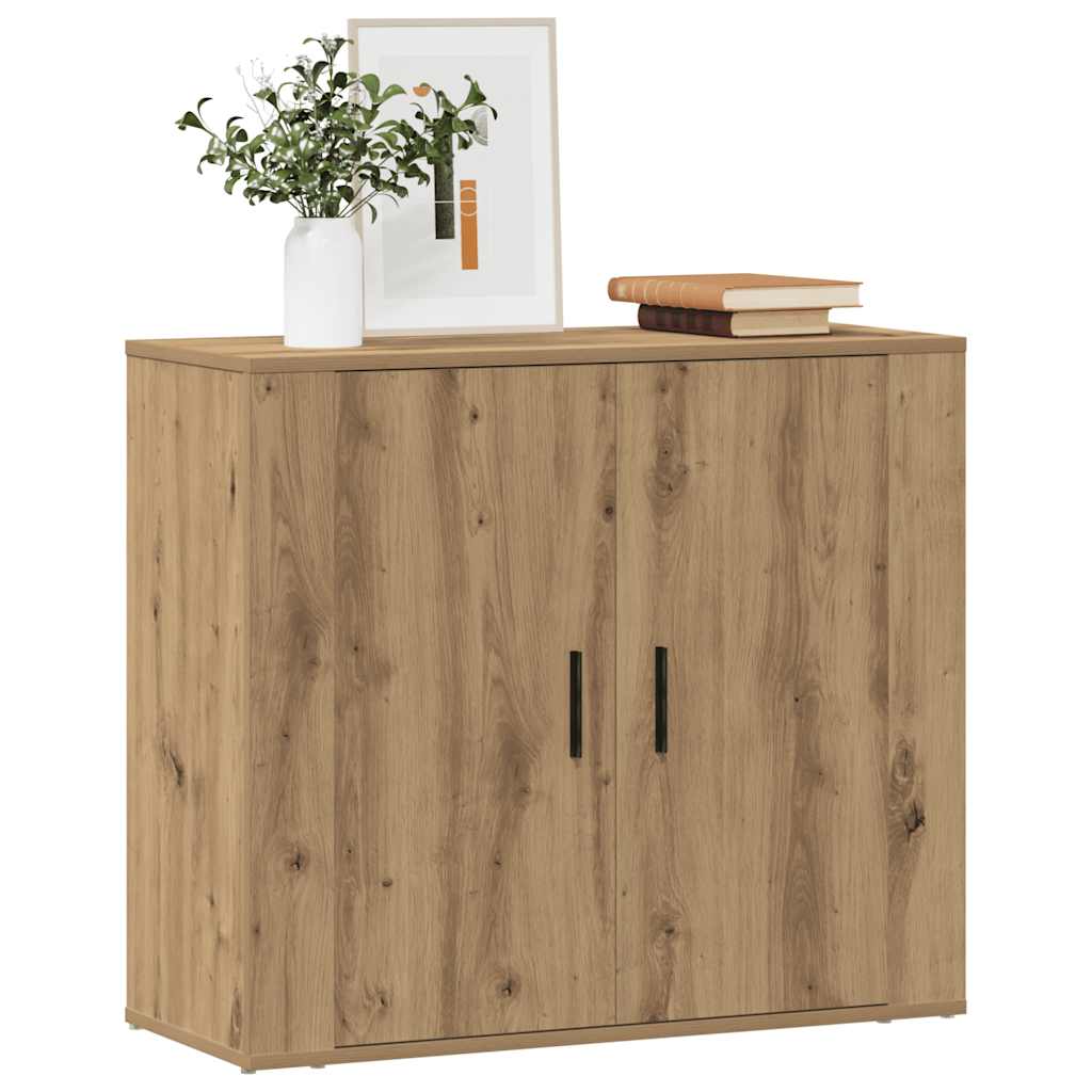 Skjenk artisan eik 80x33x70 cm konstruert tre vidaXL