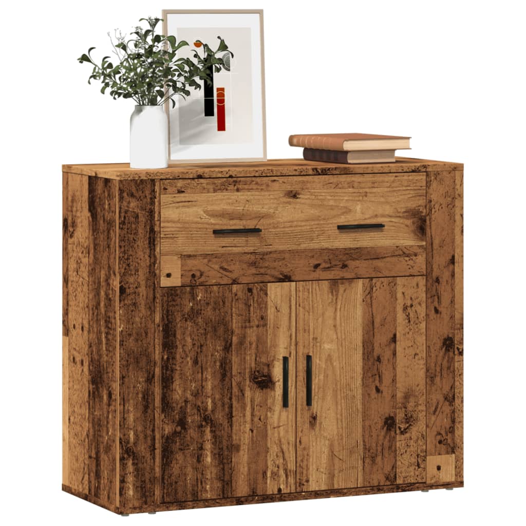 Skjenk gammelt tre 80x33x70 cm konstruert tre