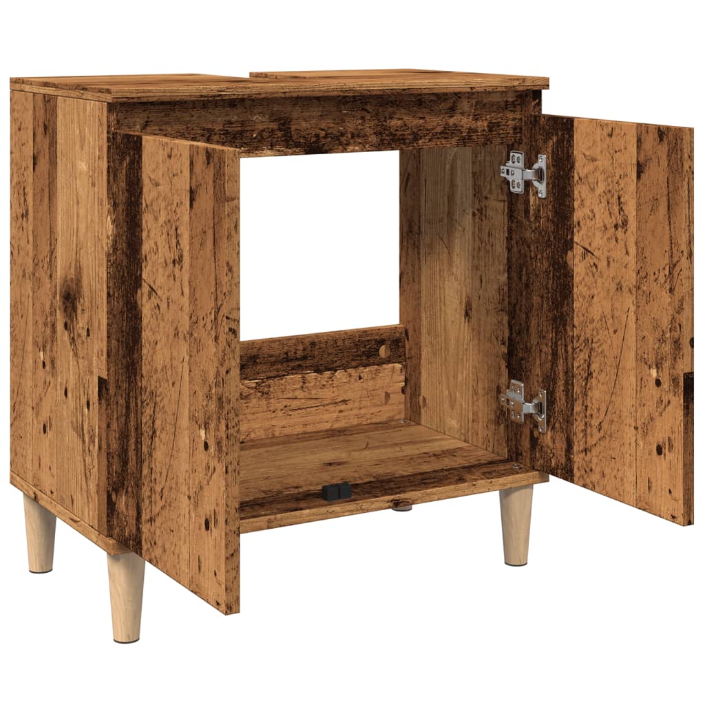 Servantskap gammelt tre 58x33x60 cm konstruert tre