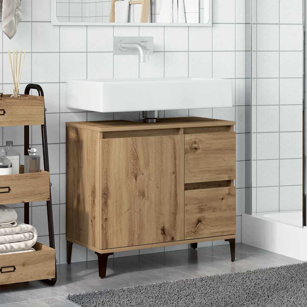Servantskap artisan eik 65x33x60 cm konstruert tre vidaXL