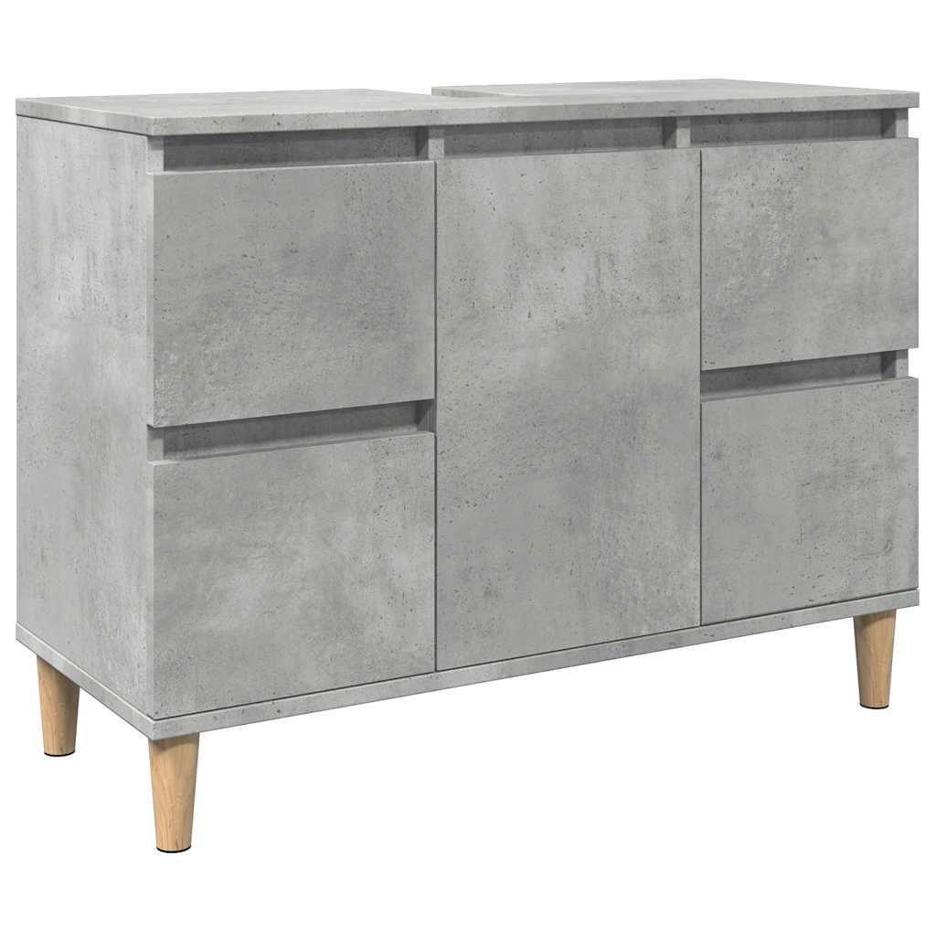 Servantskap betonggrå 80x33x60 cm konstruert tre