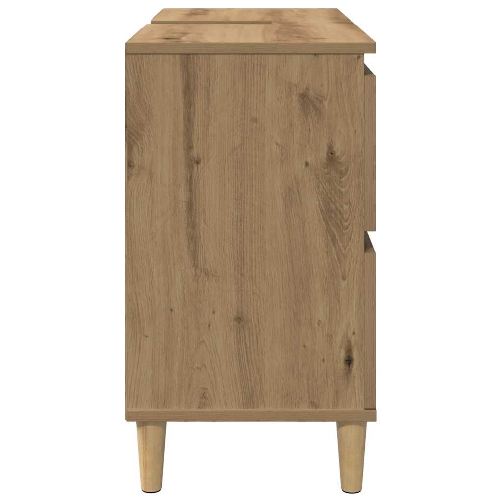 Servantskap artisan eik 80x33x60 cm konstruert tre