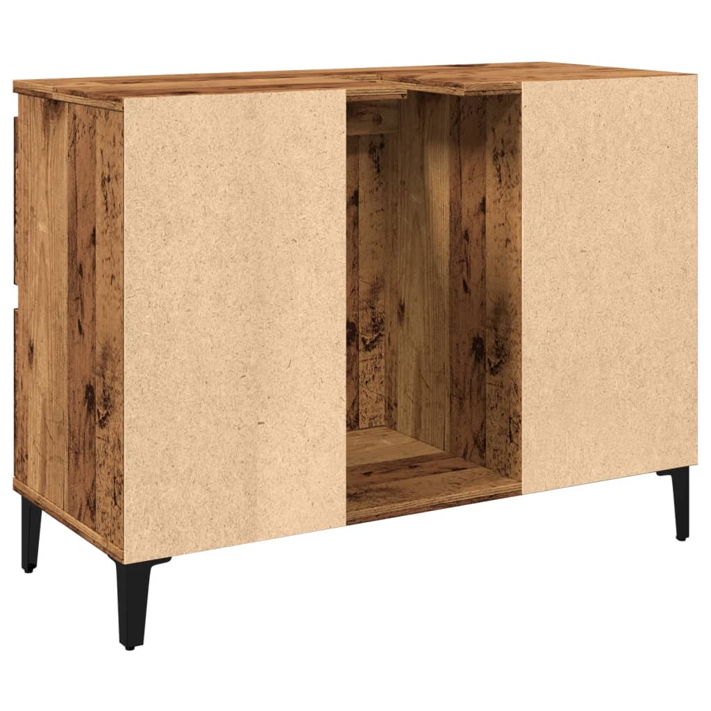 Servantskap gammelt tre 80x33x60 cm konstruert tre
