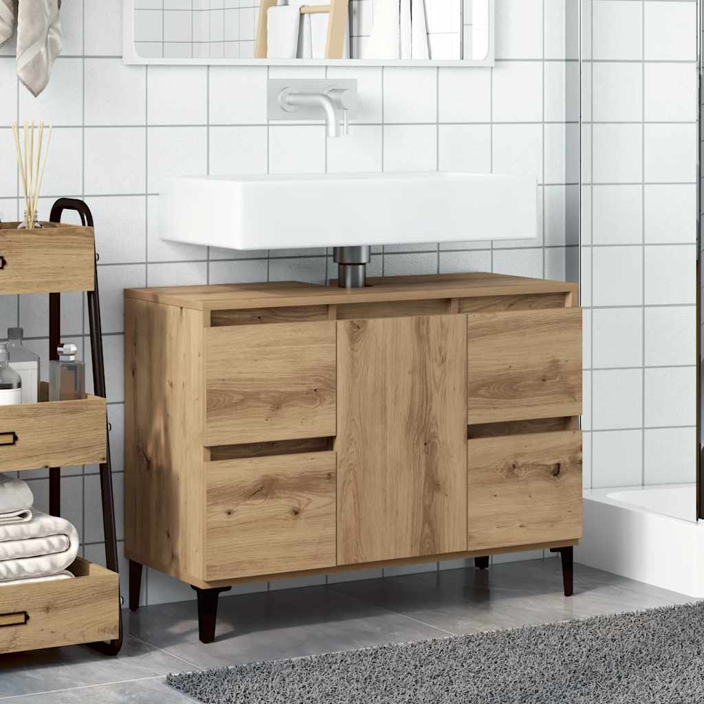 Servantskap artisan eik 80x33x60 cm konstruert tre