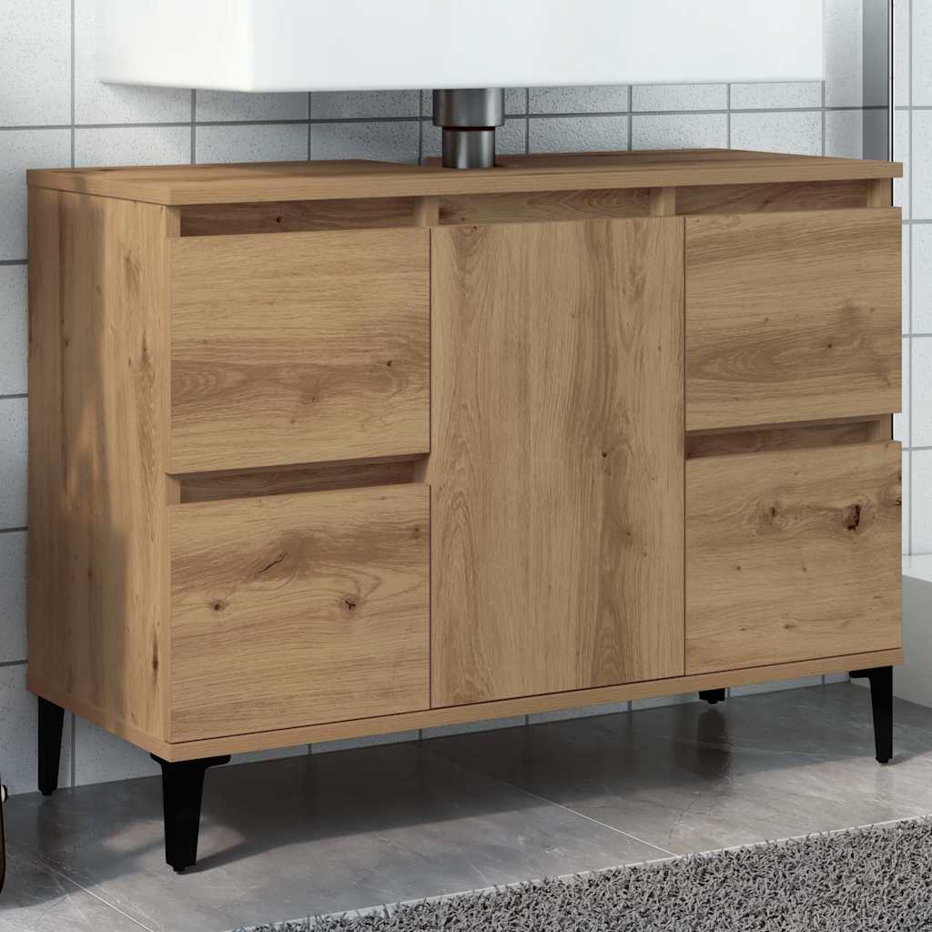 Servantskap artisan eik 80x33x60 cm konstruert tre
