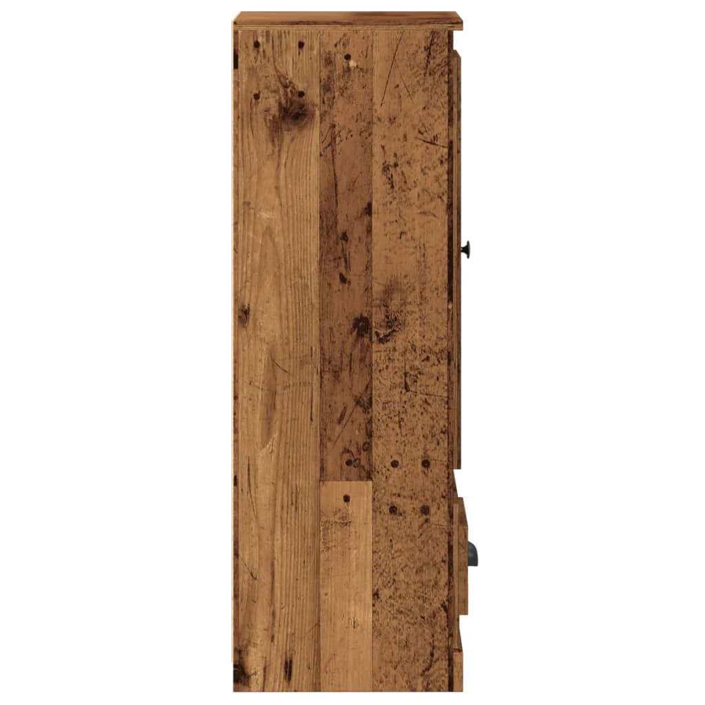 Highboard gammelt tre 36x35,5x103,5 cm konstruert tre