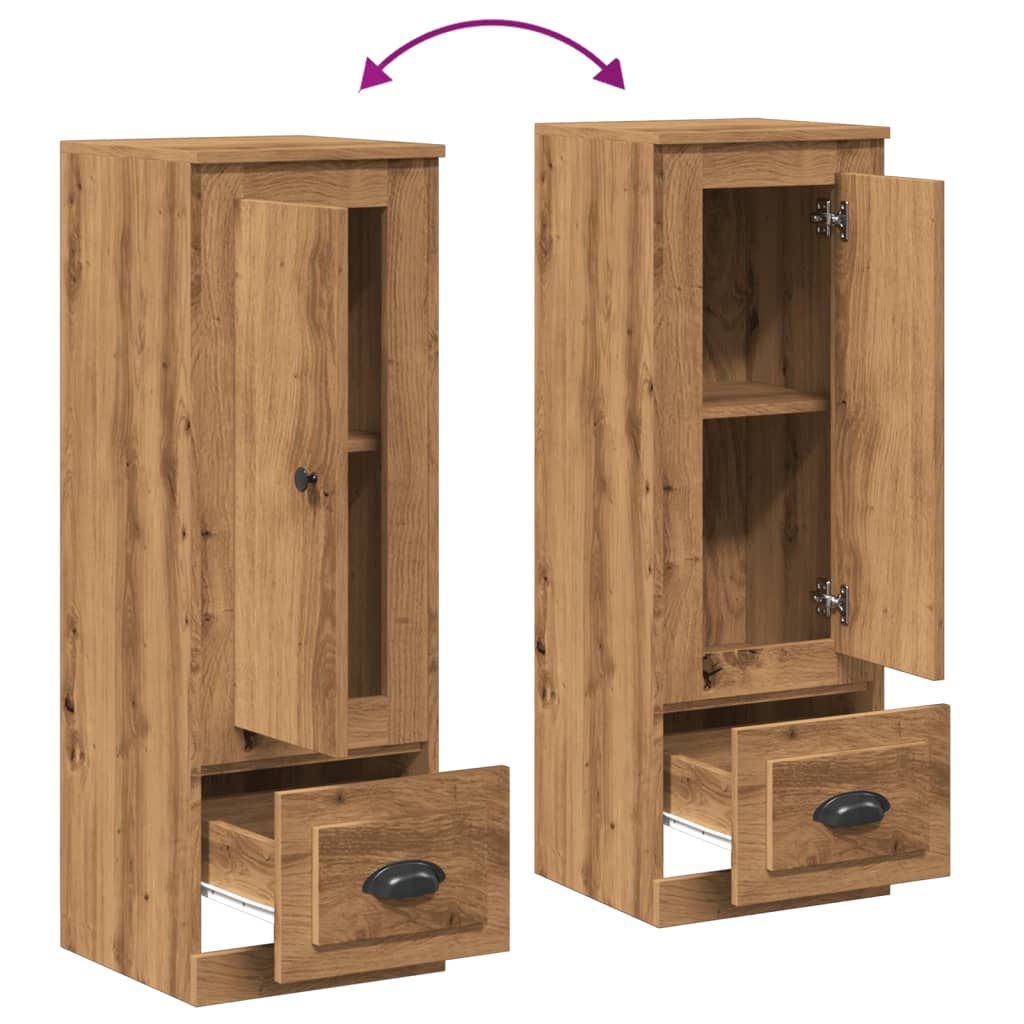 Highboard artisan eik 36x35,5x103,5 cm konstruert tre
