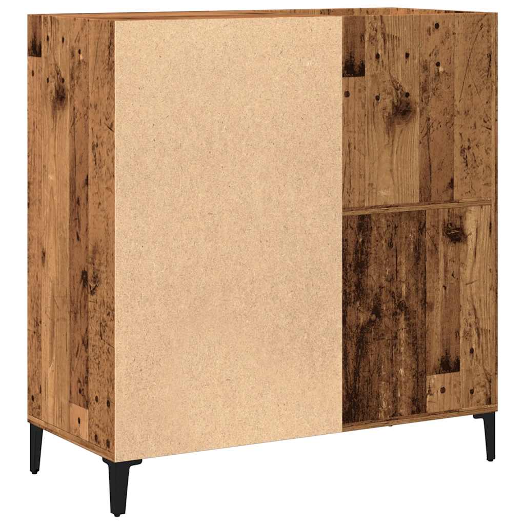 Plateskap gammelt tre 84,5x38x89 cm konstruert tre
