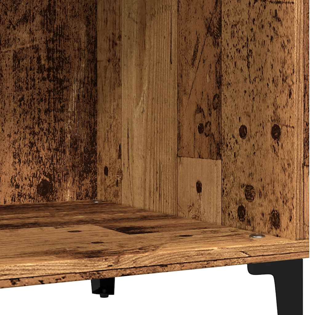 Plateskap gammelt tre 84,5x38x89 cm konstruert tre