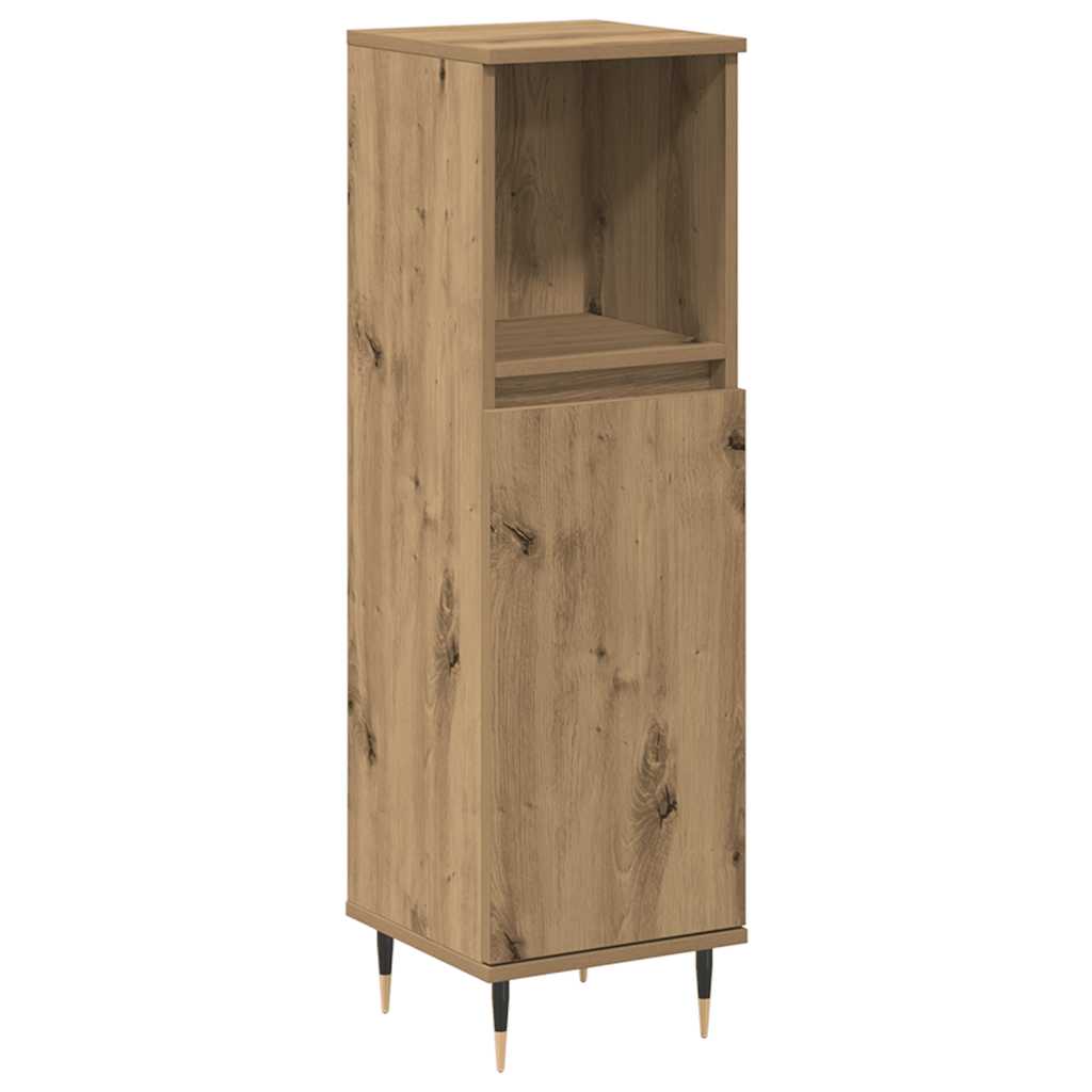 Baderomsskap artisan eik 30x30x100 cm konstruert tre