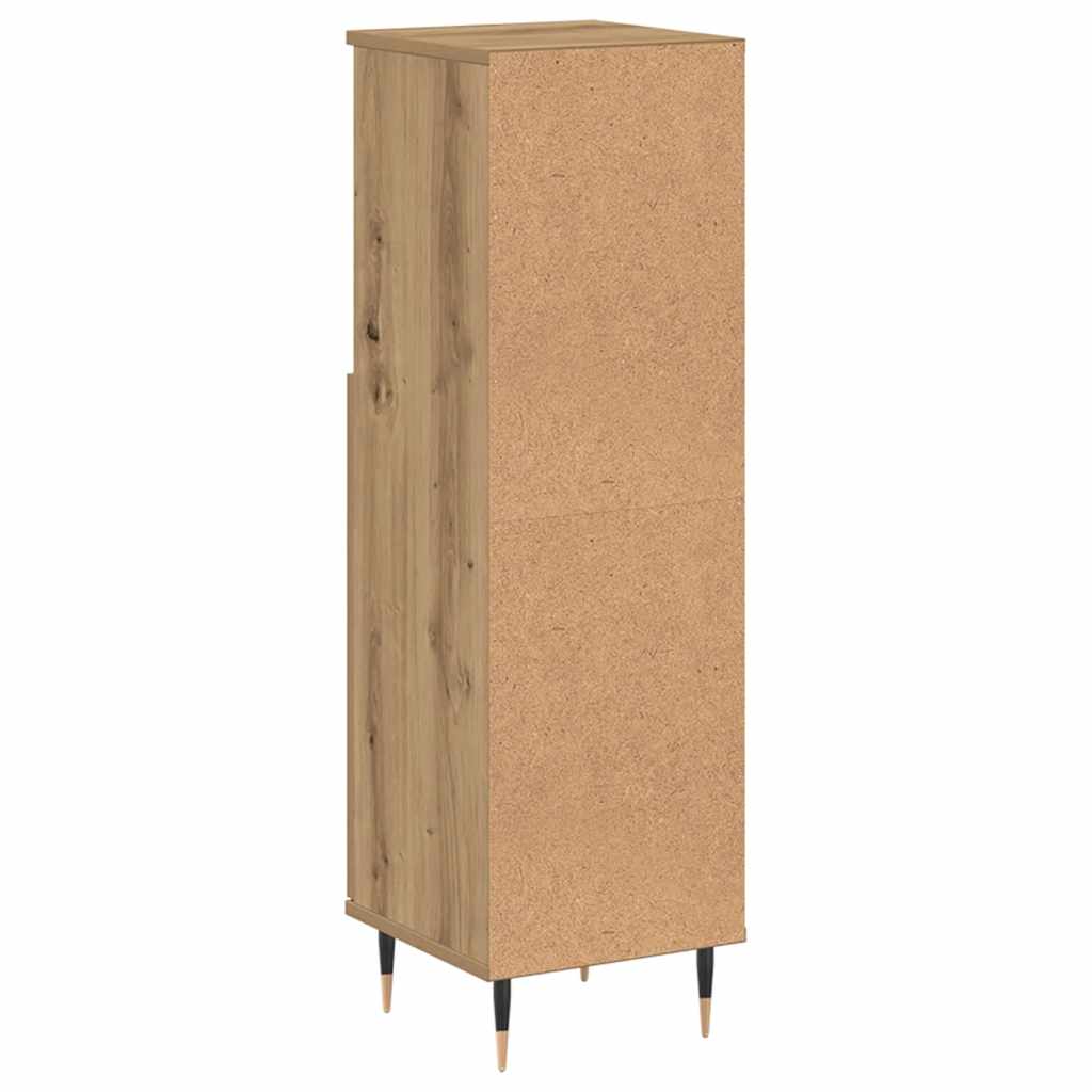 Baderomsskap artisan eik 30x30x100 cm konstruert tre