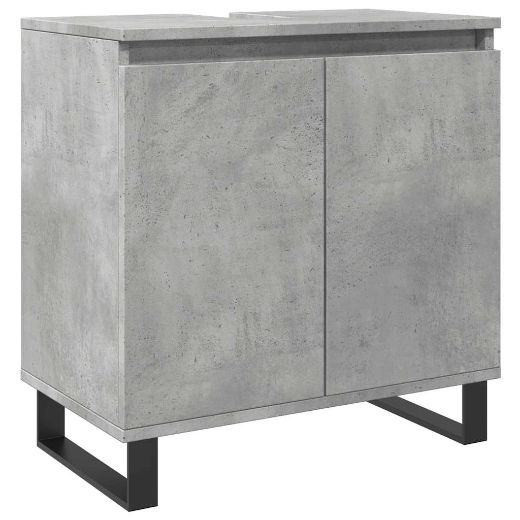 Baderomsskap betonggrå 58x33x60 cm konstruert tre