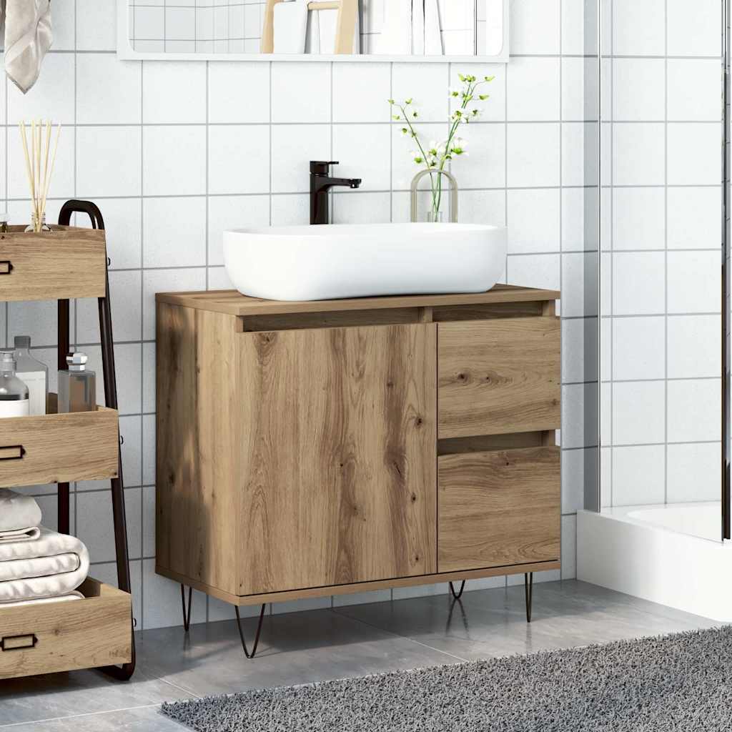 Badeservantskap artisan eik 65x33x60 cm konstruert tre