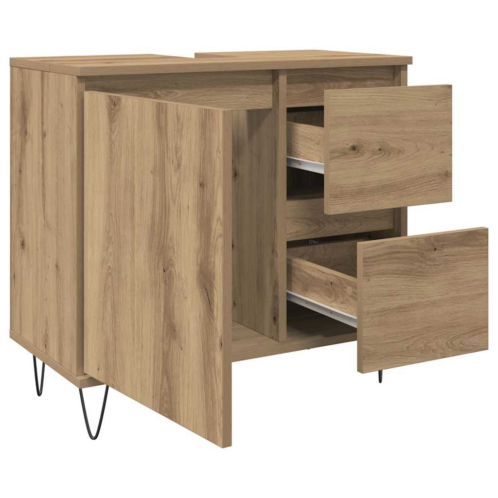 Badeservantskap artisan eik 65x33x60 cm konstruert tre
