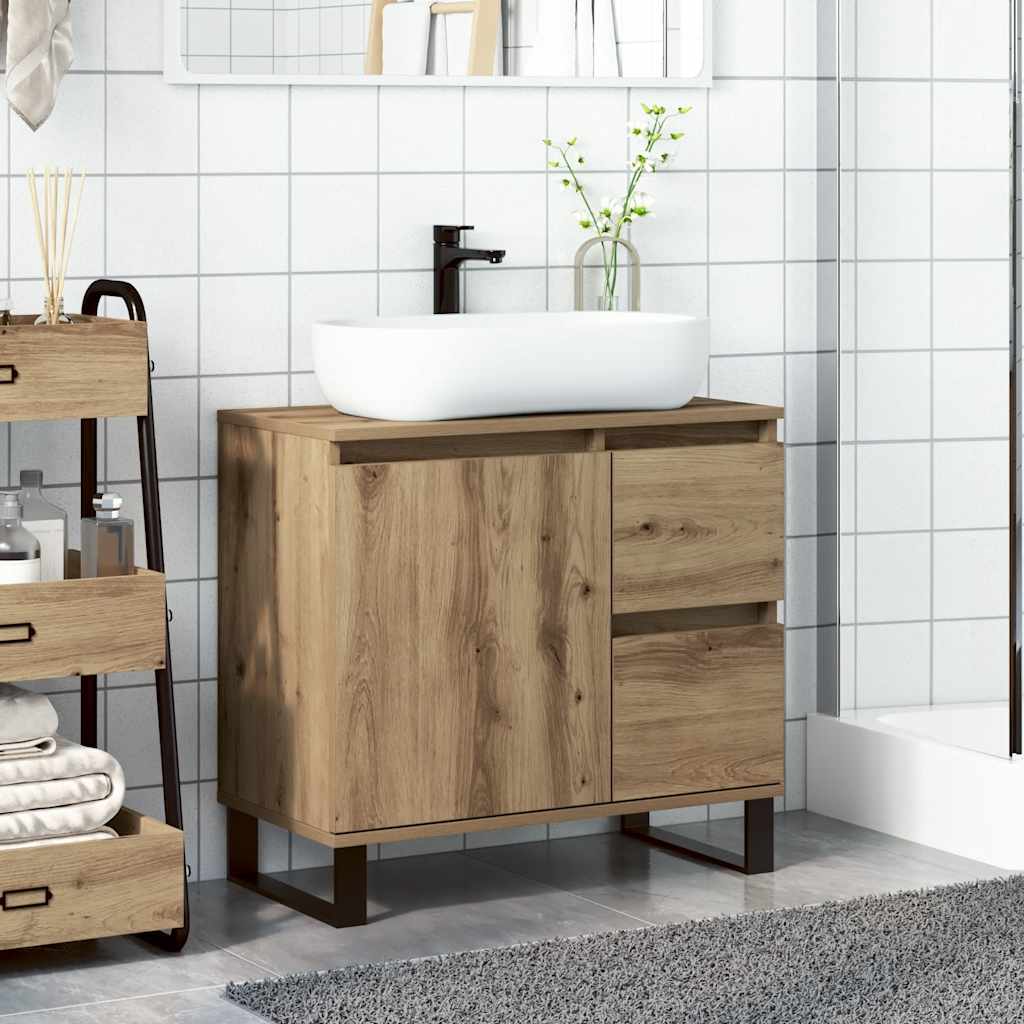 Badeservantskap artisan eik 65x33x60 cm konstruert tre